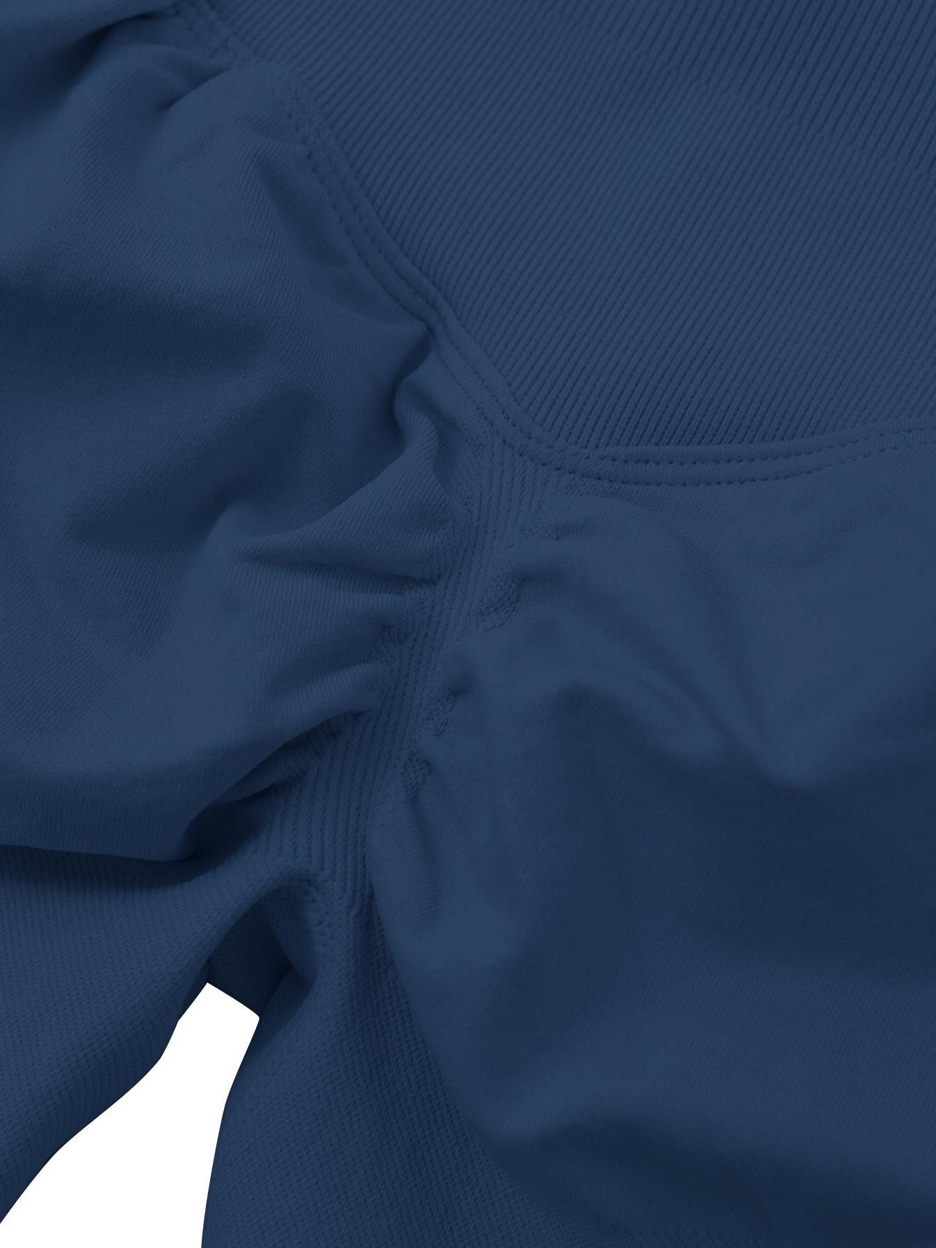 Women's Sports Yoga Shorts Hidden Buttock-Lifting Seam Scrunch Waistband Seamless Knit Three-Layer Waistband Anti-Slip Breathable Sweat-Wicking High-Stretch Figure-Flattering Sports Shorts Outdoor Running Cycling Shorts Fitness Yoga Gym Workout Shorts