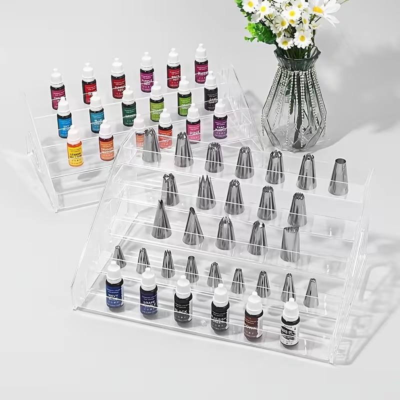 Multifunctional Acrylic Display Storage Rack, Stackable and Multi-Layer Design, Perfect for Collectibles, Toys, Badges, Figurines, Cards, Cosmetics, Jewelry, Great Halloween and Christmas Gift