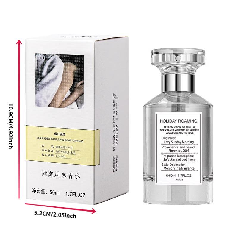 Holiday Travel Lazy Weekend Perfume 50ML, Fresh Natural Floral Scent, Long-Lasting Fragrance for Dates & Daily Life, Ideal Gift for Her