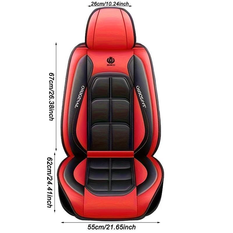 PU leather front car seat covers, universal fit for sedans, SUVs, and trucks, no padding, premium, easy to install, Car Seat Covers Front Seats