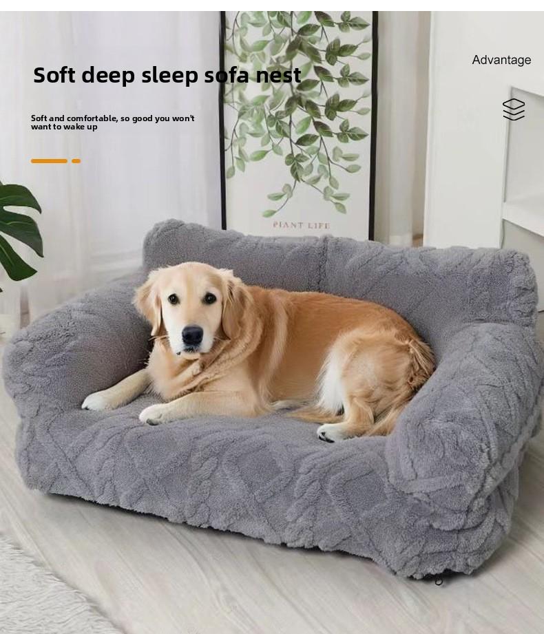 Pet Sofa Bed, Detachable Washable Polyester Fiber Dog Cat House, Multi-Functional Pet Nest for Cats Dogs Shaped Beds, Fluffy Cloud Bed, Puppy Bed