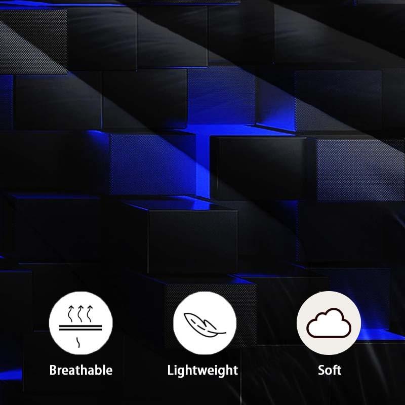 3-Piece Digital Square Print Duvet Cover Set, soft and comfortable, suitable for bedrooms and guest rooms (1 duvet cover + 2 pillowcases, no filler). Can be used as a birthday gift.