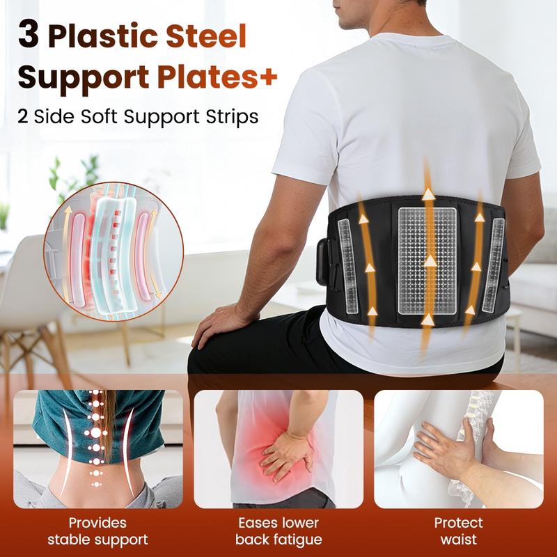 Heating Vibration Waist Massage Belt, 3 Temperature Settings, Back Waist Massager, Period Heaing Pads 15-Minute Automatic Timer