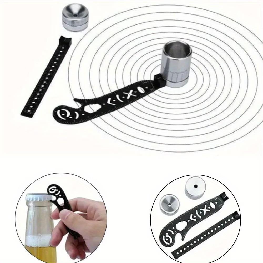 Dual Function Magnetic 360° Rotating Compass Ruler, Durable Precision Tool for Tech Drawing, Archi-Drafting, Ergo-Grip Design