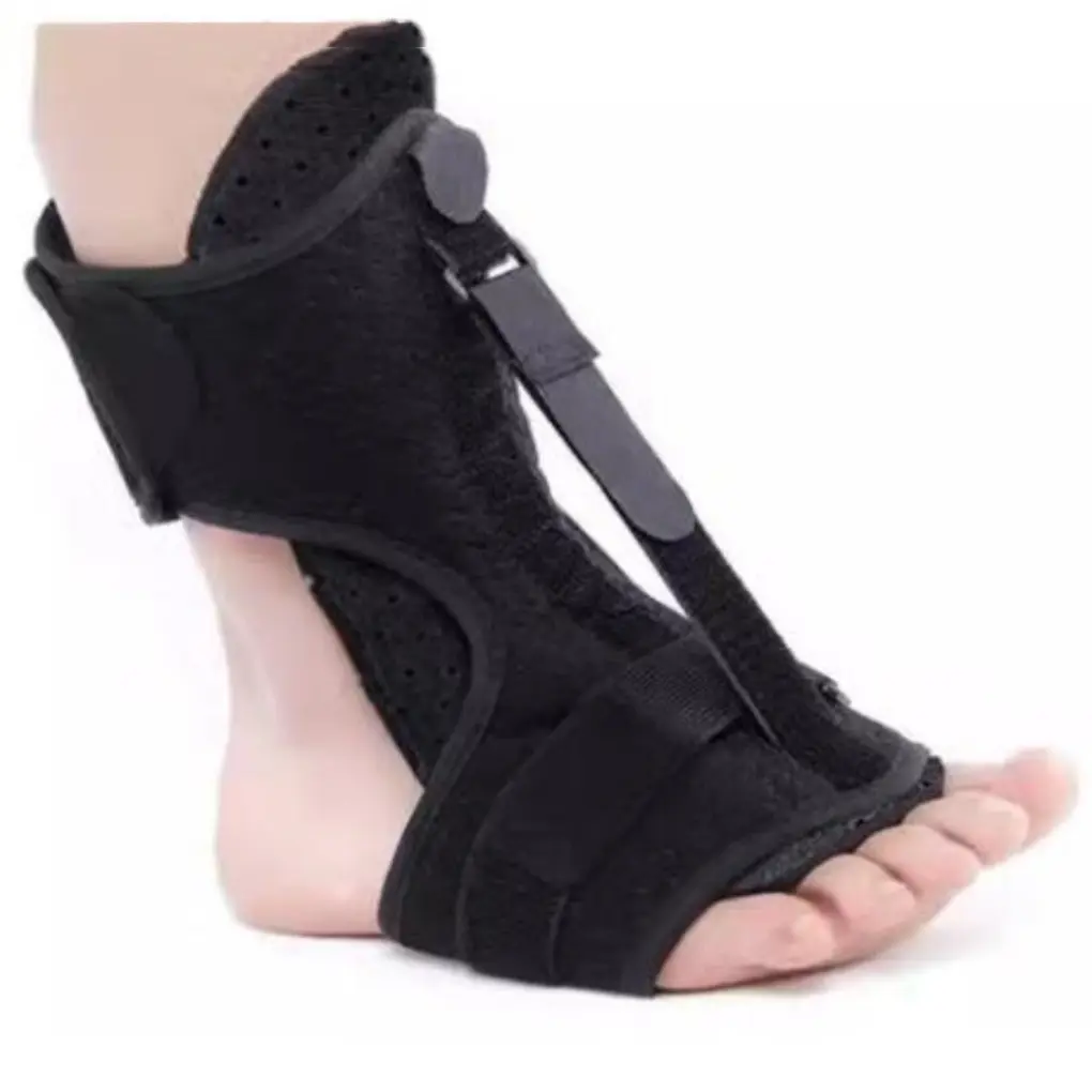 Adjustable Plantar Fasciitis Night Splint, Ankle Stretch Brace, Adjustable Aluminum Rod, Fits Most Adults, Wearable with Shoes