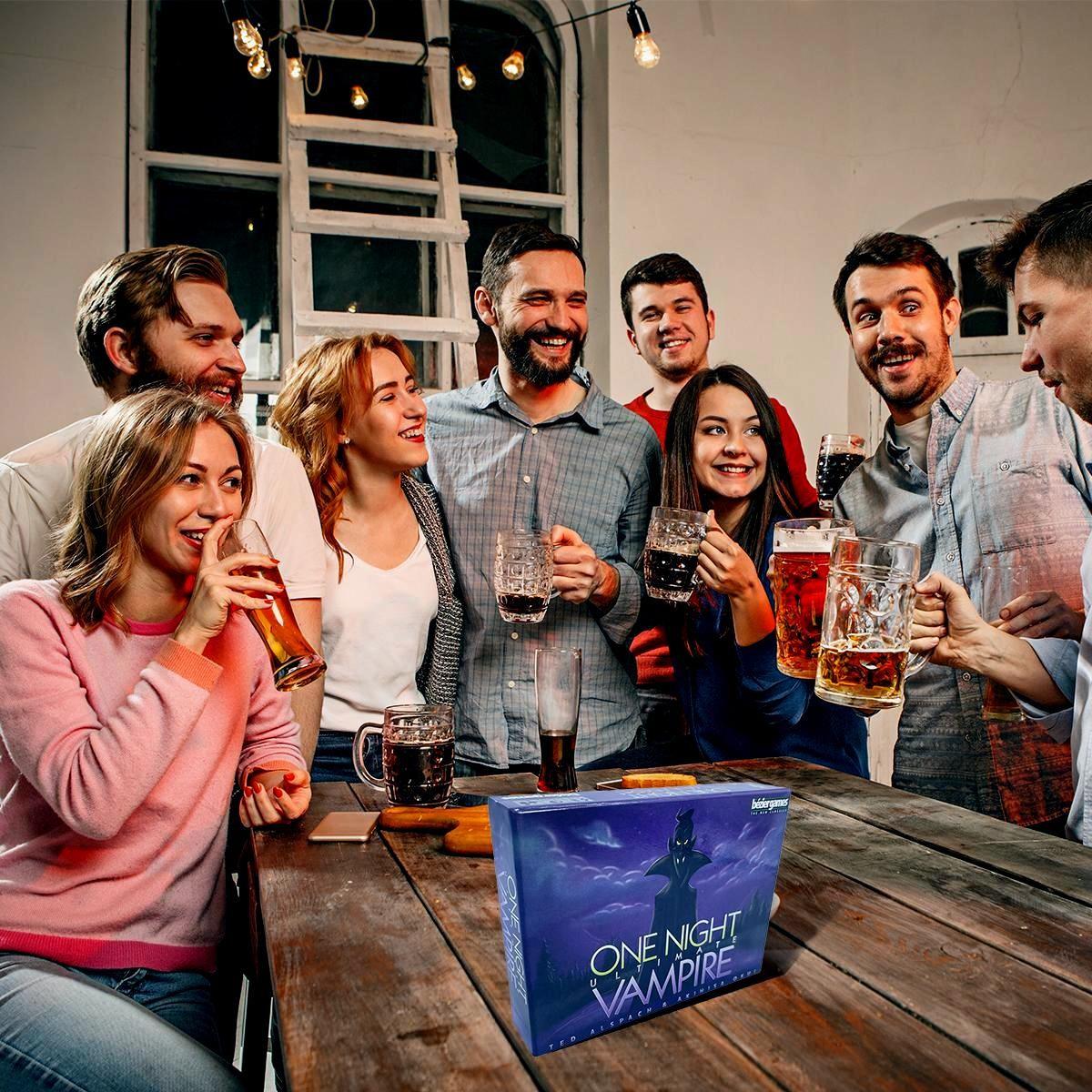 One Night Ultimate Vampire Board Game, Fast-Paced Social Deduction Game for 3-10 Players, Tabletop Card Games for Fun Gatherings