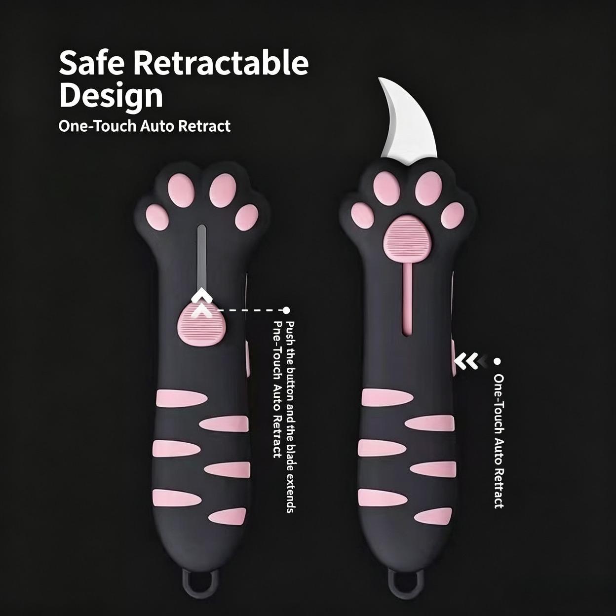 Cat Paw Shape Letter Opener - Mini Portable Multi-Use Cutter, Stylish Bag Accessory for Home/Office/Dorm Parcel Unboxing Tasks