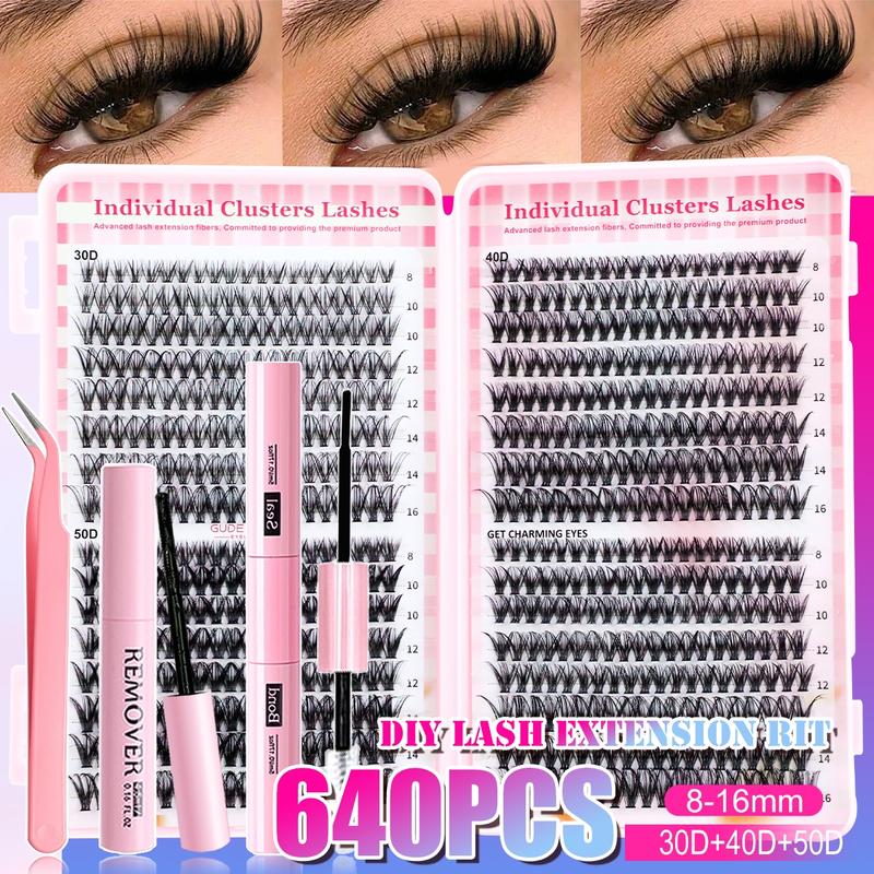 High Capacity False Eyelash Extensions Kit, D Curl Fluffy Design, Multiple Sizes Available, Ideal for Daily Use & Special Occasions, Eyelash Extensions Set