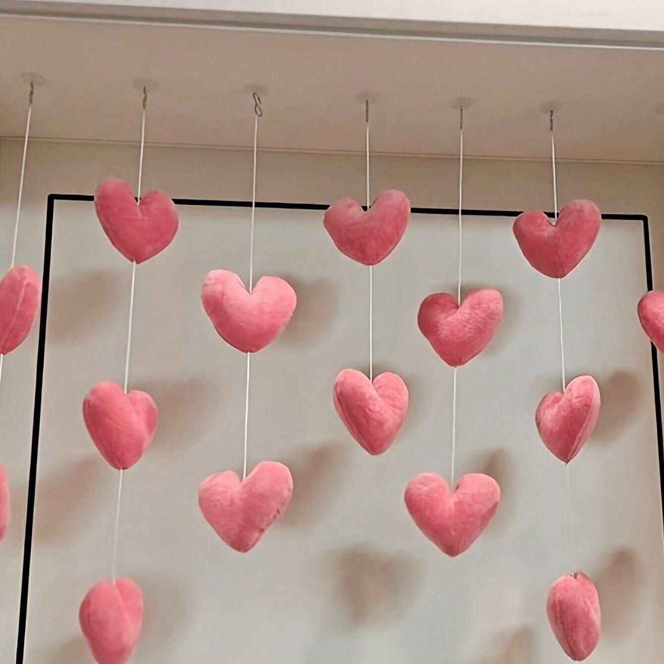 Heart Shaped Door Hanging Ornament, 1 Set Heart Shaped Door Hanging Decoration, Hanging Decor for Home Living Room Bedroom, Room Decor, Home Decor, Door Decorations, Valentine's Day Gift Idea, Interior