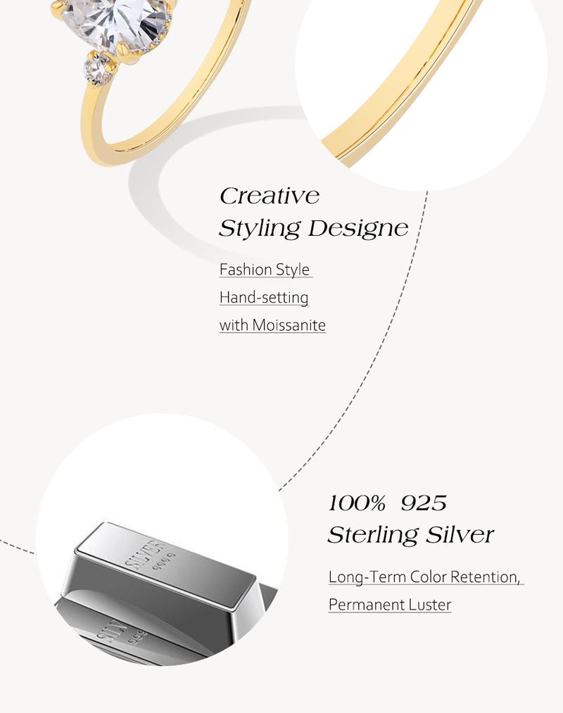 2CT Oval D VVS1 Color Synthetic Moissanite Ring for Women Engagement Wedding Fine Jewelry Gift Promise Ring R228