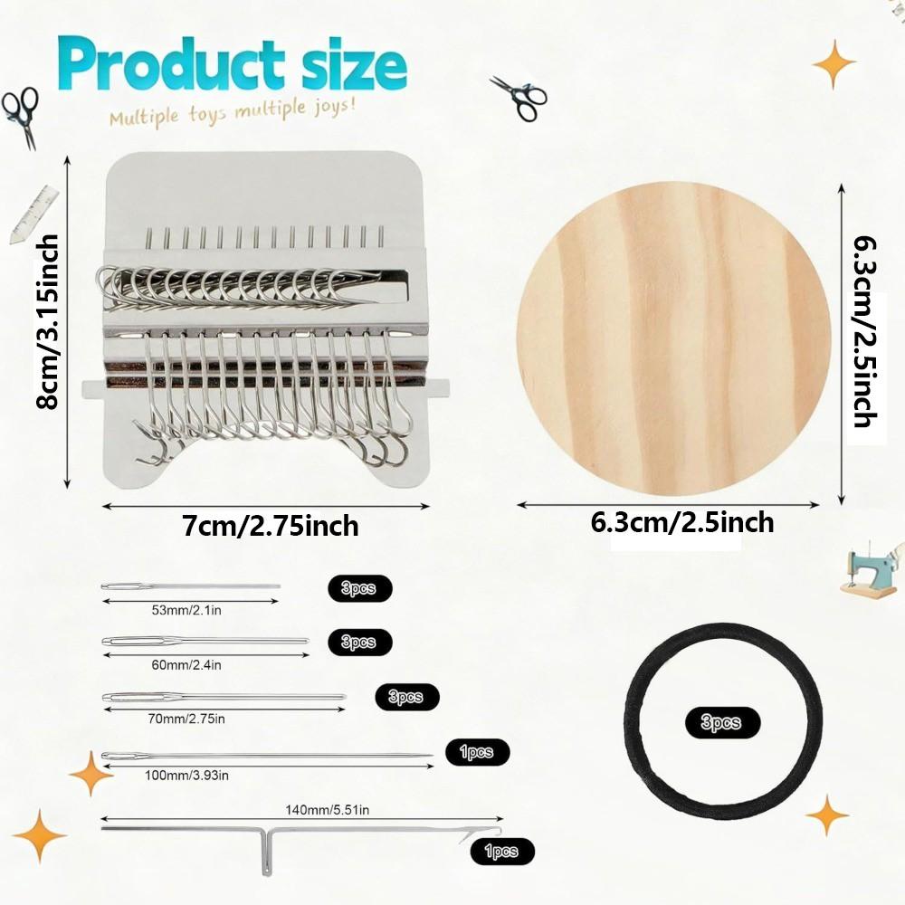 Knit Patch Kit Patchmaker 2.0, Portable Darning Loom for Beginners, Hole Repair on Socks, Clothes & Jeans, Quick Sewing Repair, Sewing Supplies Crafts, Needle Crafts Kit