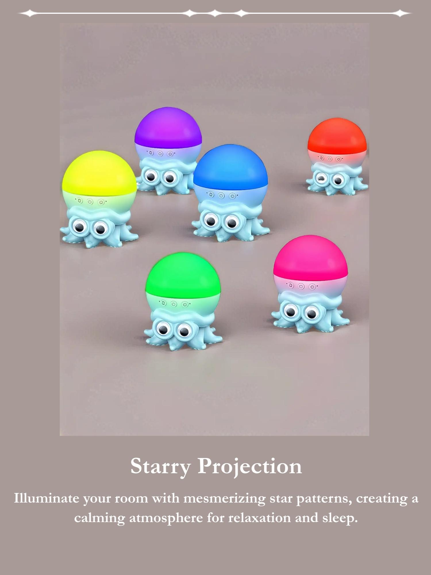 SUPPOU Octopus LED Starry Sky Projector, Dimmable Kids Night Light with Timer, Star Projector for Bedroom Decor, Room Decoration, Gift & Party Use, USB