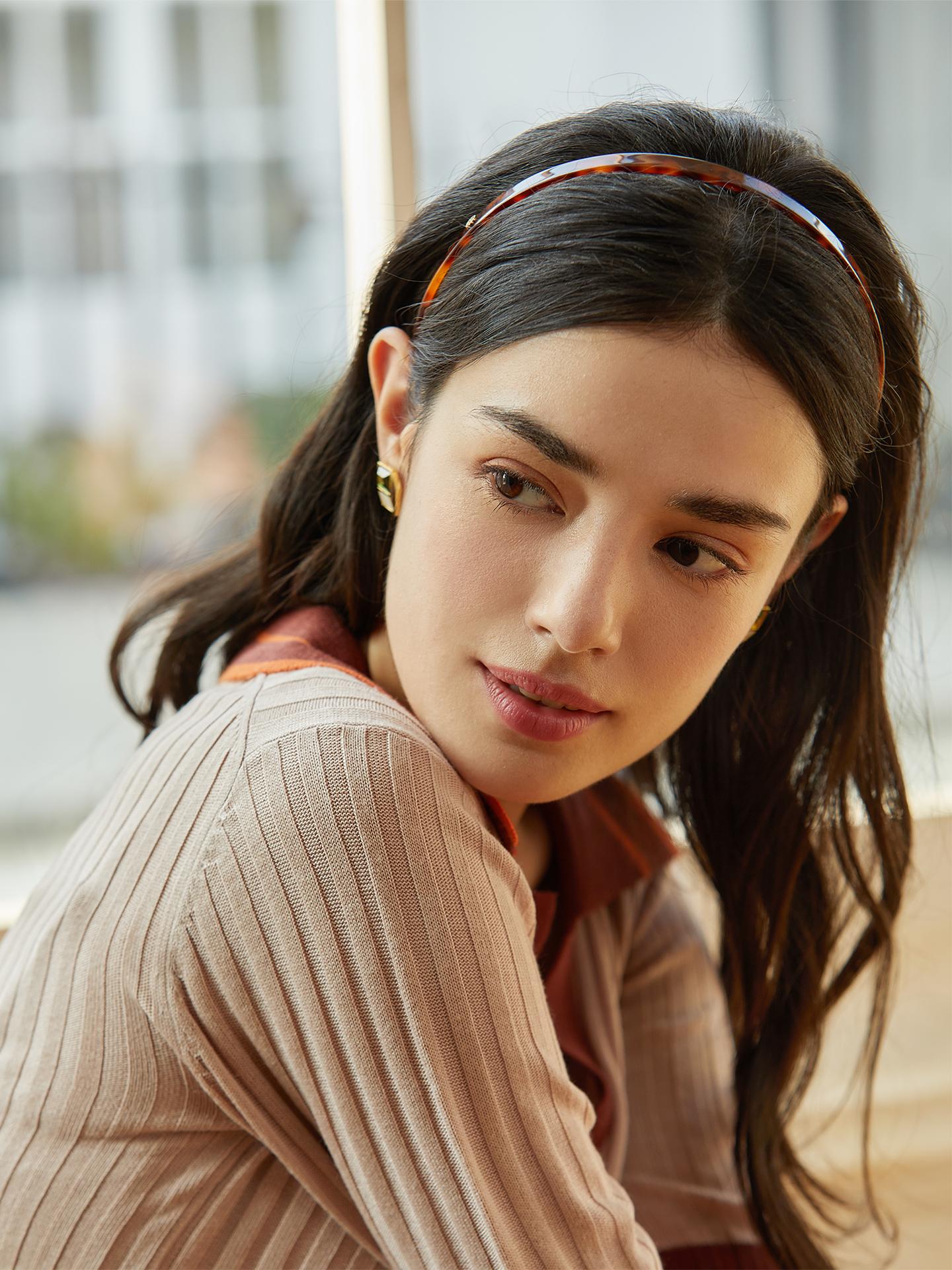 EVITA PERONI Hairband Designed for Eyewear, No Pressure Non-slip Glasses Headband for Women, Vintage Minimalism Hair Accessory