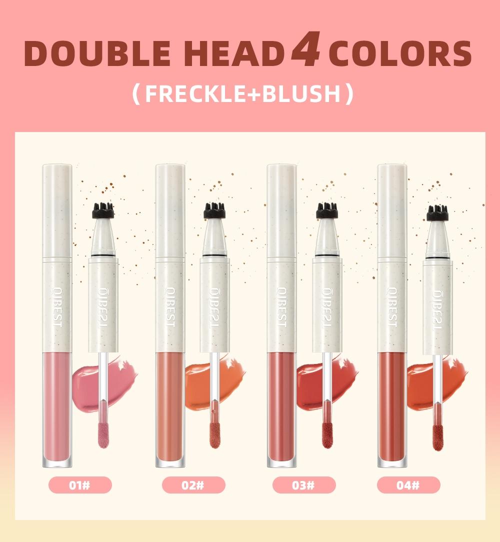 4 Shades Double Sided Freckle And Blush Makeup Pen With Smooth Application Natural Pigment Long Lasting Waterproof Sweatproof