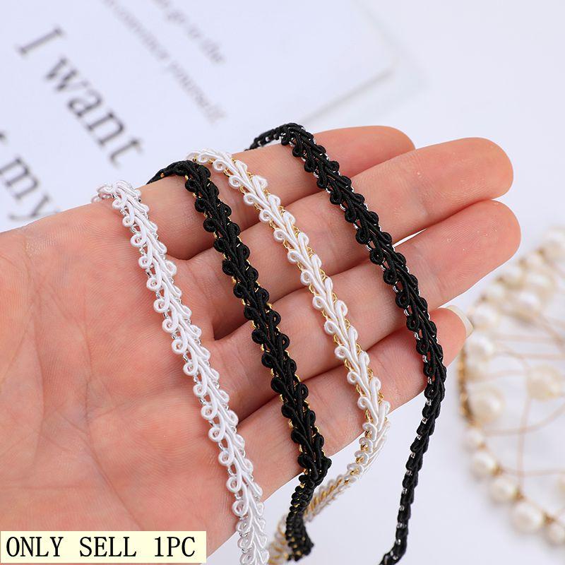 5meters/196.85in New Fashion Lingerie Lace Trim, Elegant Headwear Accessory, 0.8cm Spider Band with Floral Edge, Perfect for Dresses