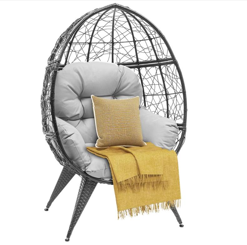 Yitahome Hanging Egg Chair with Cushions, Swing Egg Chair with Stand, Wicker Hammock Egg Chair for Indoor Outdoor Balcony Patio Garden Poolside Bedroom, Outdoor Furniture