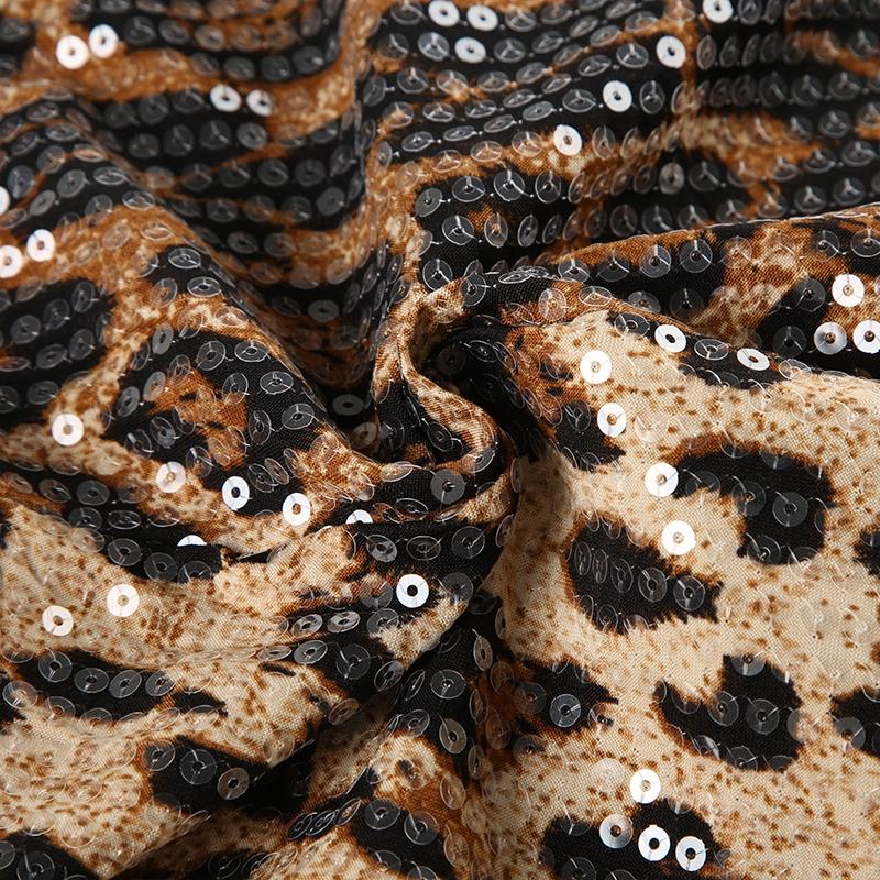 Women's Leopard Print Sequins Low Waist Shorts Y2K Street Fashion Sexy Party Festival Shorts Spring Summer Women's Clothing Womenswear Bottoms