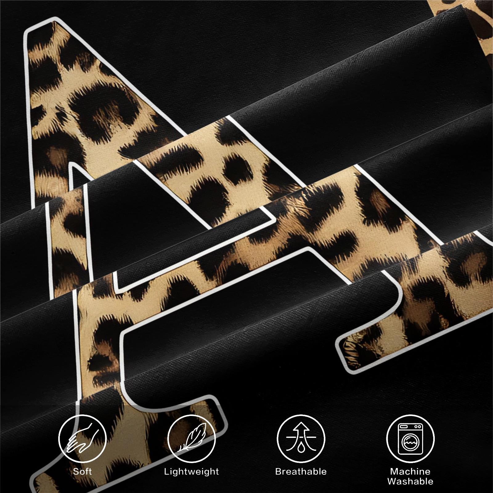 2/3 Pcs Boho Animal Print Letter Duvet Cover Set, Personalized Home Decor for Bedroom, Hotel & Dorm, Zipper Closure & Easy to Remove, Ideal for Housewarming, Christmas & Birthday Gifts, No Filling Included