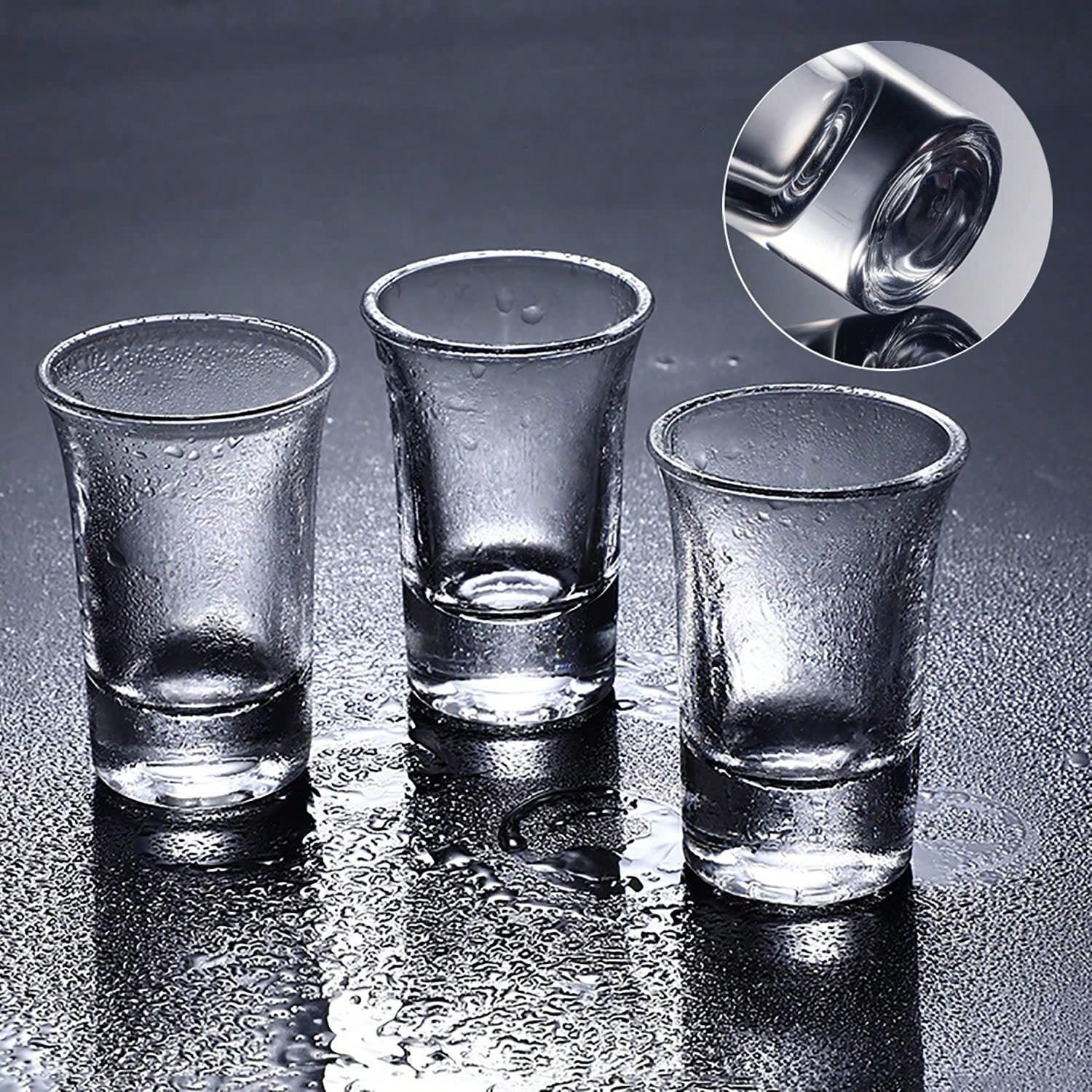 6/12 Piece Small Wine Glass Set, 1.5 Oz (40 Ml) Transparent Round Glasses, Ideal for Vodka Whiskey Tequila Brandy Espresso, Restaurant Bar Party Gift