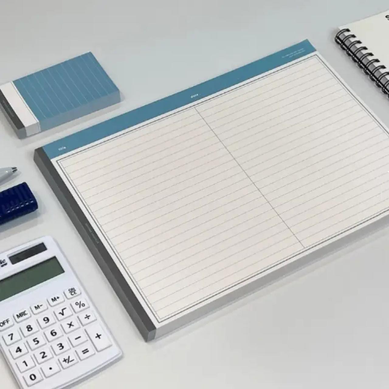 B5 Notebook Set with Lined & Grid Pads – 30 Sheets Each, Tearable Pages, Minimalist Aesthetic, Organized Notebook, Math Notebook, Studygram Stationery, Office Stationery Supplies – Perfect for Students, Office Notes, School & Work Planning