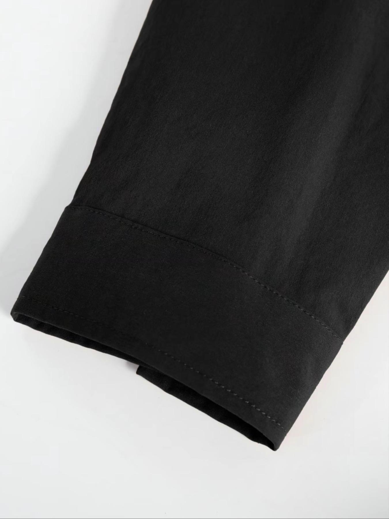 Fkfcv High-Quality Fabric Men's Jacket, Stylish Classic Long Sleeve Streetwear with Pockets, Perfect for Cold Autumn and Winter Seasons