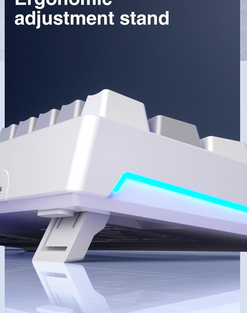 Solakka SK961 wireless mechanical keyboard, 60% keyboard, three-mode connection RGB backlight, programmable wireless gaming keyboard, gaming office, birthday gift FallFreshness