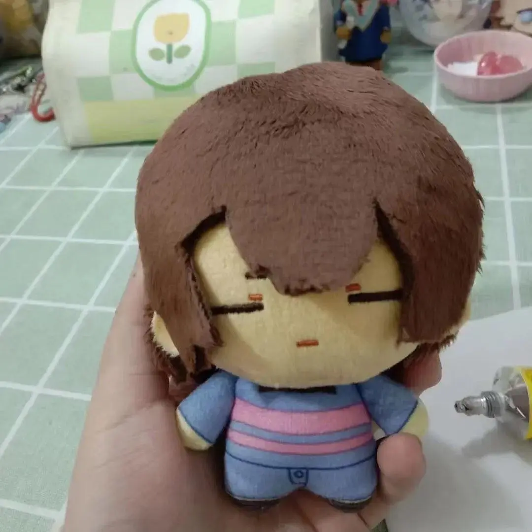 10cm Undertale Frisk Plushie Dolls Pendant Birthday Cute Soft Anime ‌‌Frisk  Stuffed Toys Backpack Holiday Present Gift