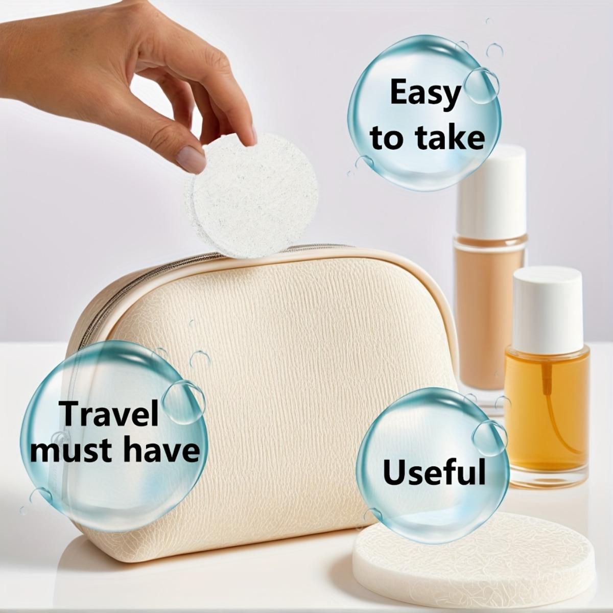 Trending 50-Pack Compressed Facial Sponges, Premium Natural Cellulose Face Wash Puff, Game-Changer Deep Cleansing Skin Sponge for Mud Mask, Lifesaver Travel-Size Makeup Removal Tool, Hot Sale Beauty Hack, Facial Care Tools