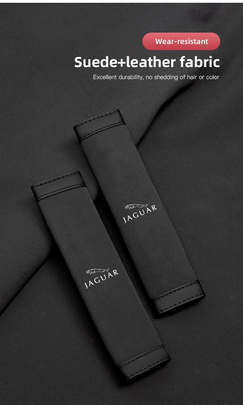 2Pcs Car Seat Belt Safety Shoulder Covers Car Accessories For Jaguar F-Pace F-Type XF XJ XE I-Pace E-Pace XEL XFL S-Type XFR XKR X-Type