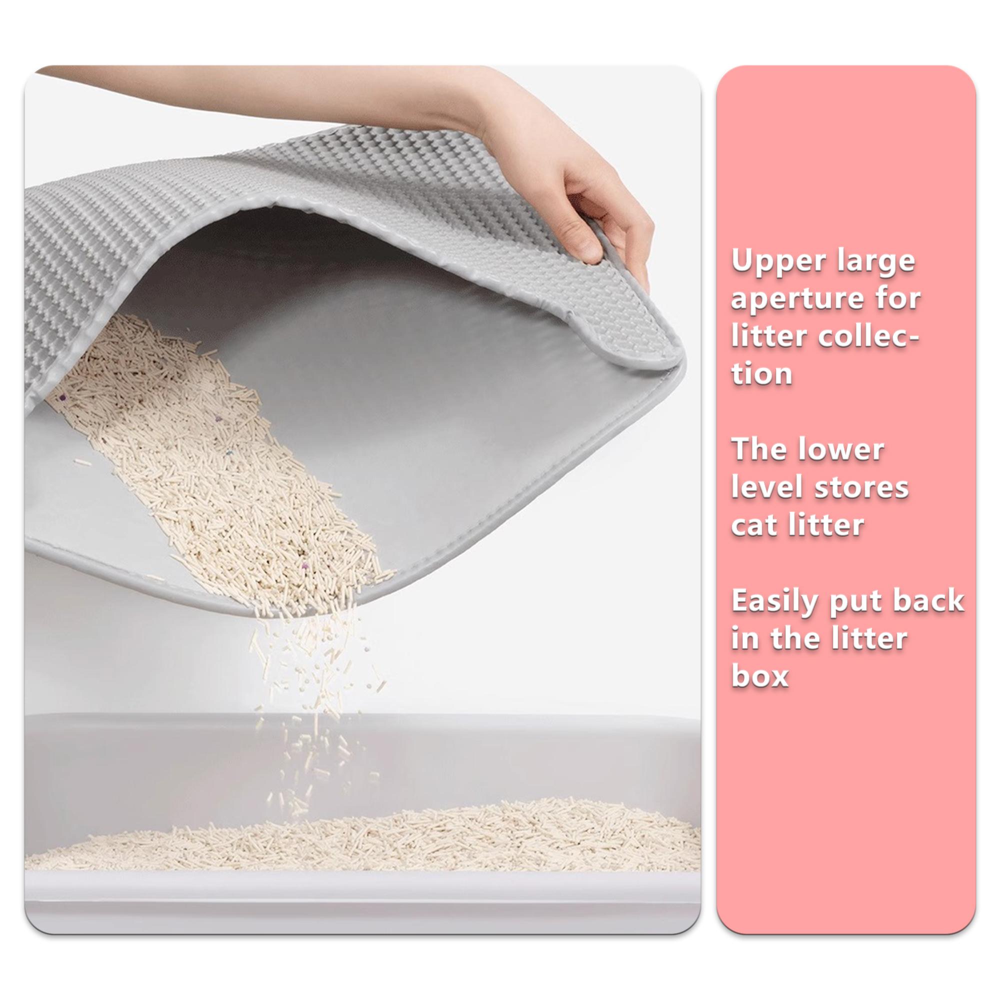 Cat Litter Mat Anti-Splash Clean Dual-Layer Filter, Prevents Litter Leakage, Cat Sand Control Pad, Toilet Foot Pads, Pet Supplies