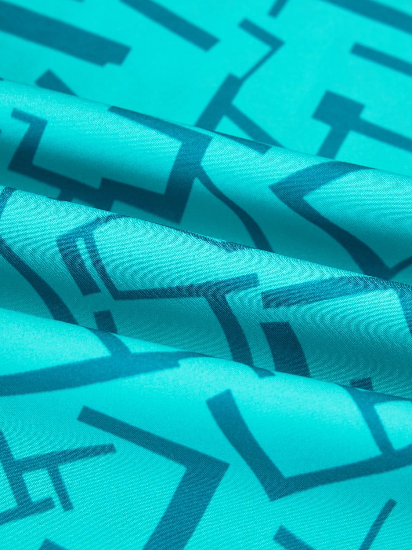 Plus Size Women's Geometric Print Casual Dress, V Neck Ruched Design, Layered Cocoon Silhouette, Long Loose Fit, All Seasons Fashion