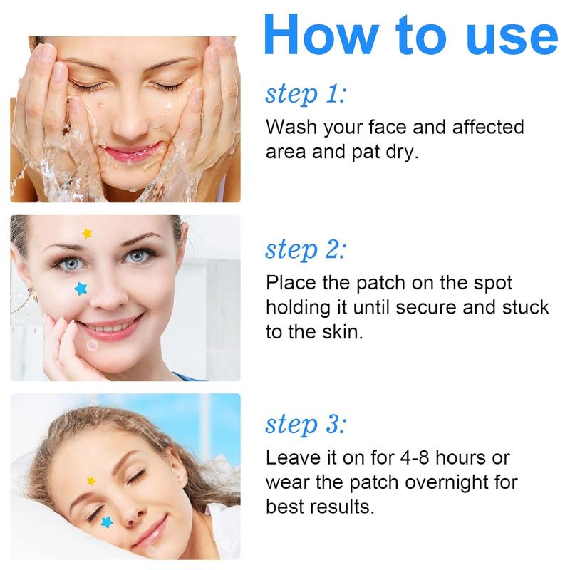 Star Shaped Hydrocolloid Pimple Patches, 1400pcs/set Mixed Color Acne Cover Patches, Skin Care Products for All Skin Types Super Patch