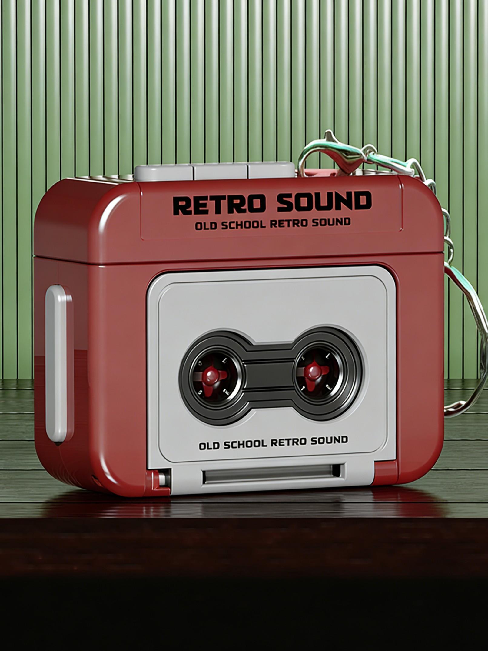 Mini Vintage Tape Recorder Keychain, Fun Music Box Ornament, Recordable Holiday Gift, Retro Style Keyring, Cassette Tape Recording Keychain, 1 Piece Per Pack