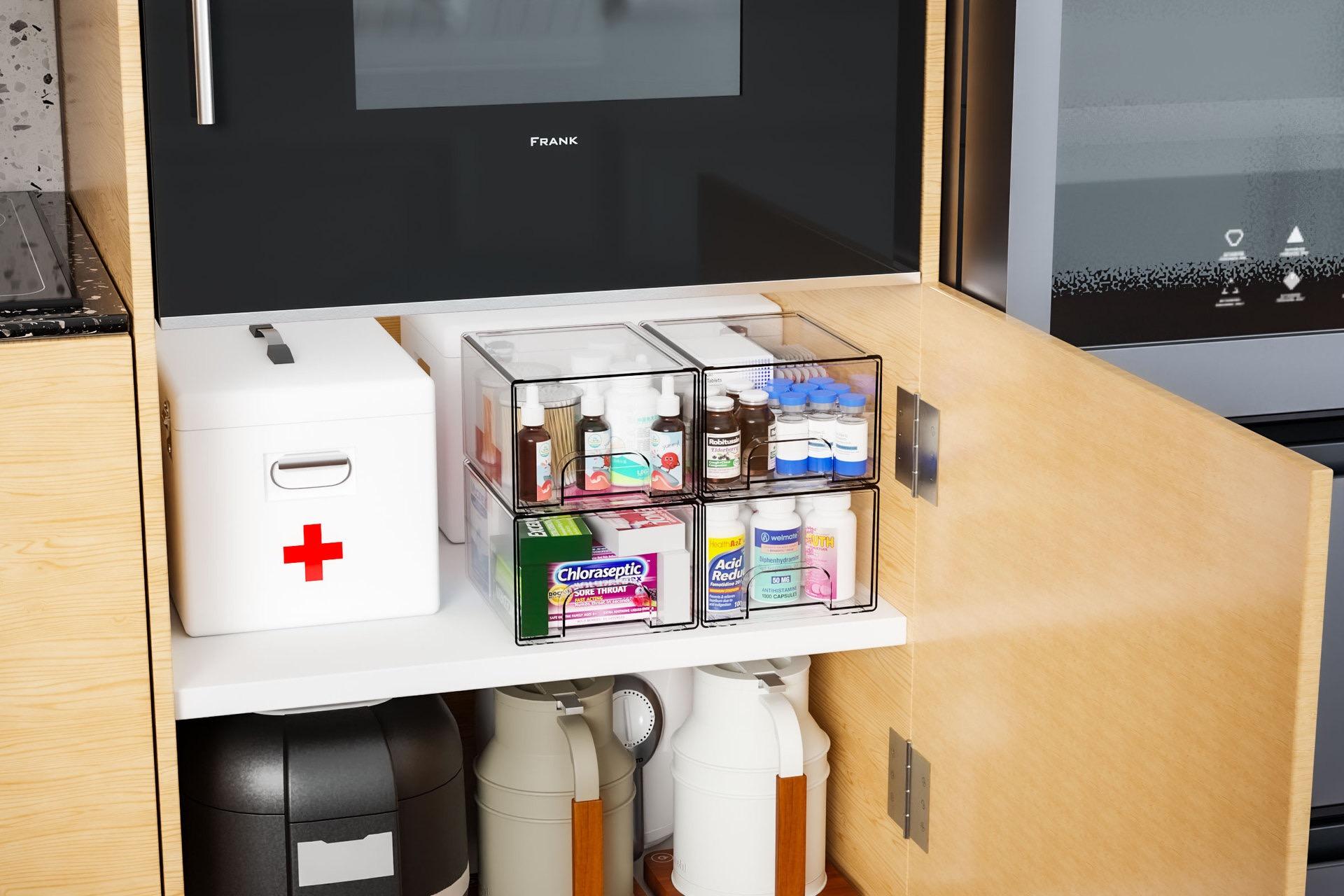 Cosmetic Storage Box Drawer Style Stackable Multi-Functional Organizer, Perfect Makeup Organizer for Home & Travel, Stylish & Practical Storage Solution