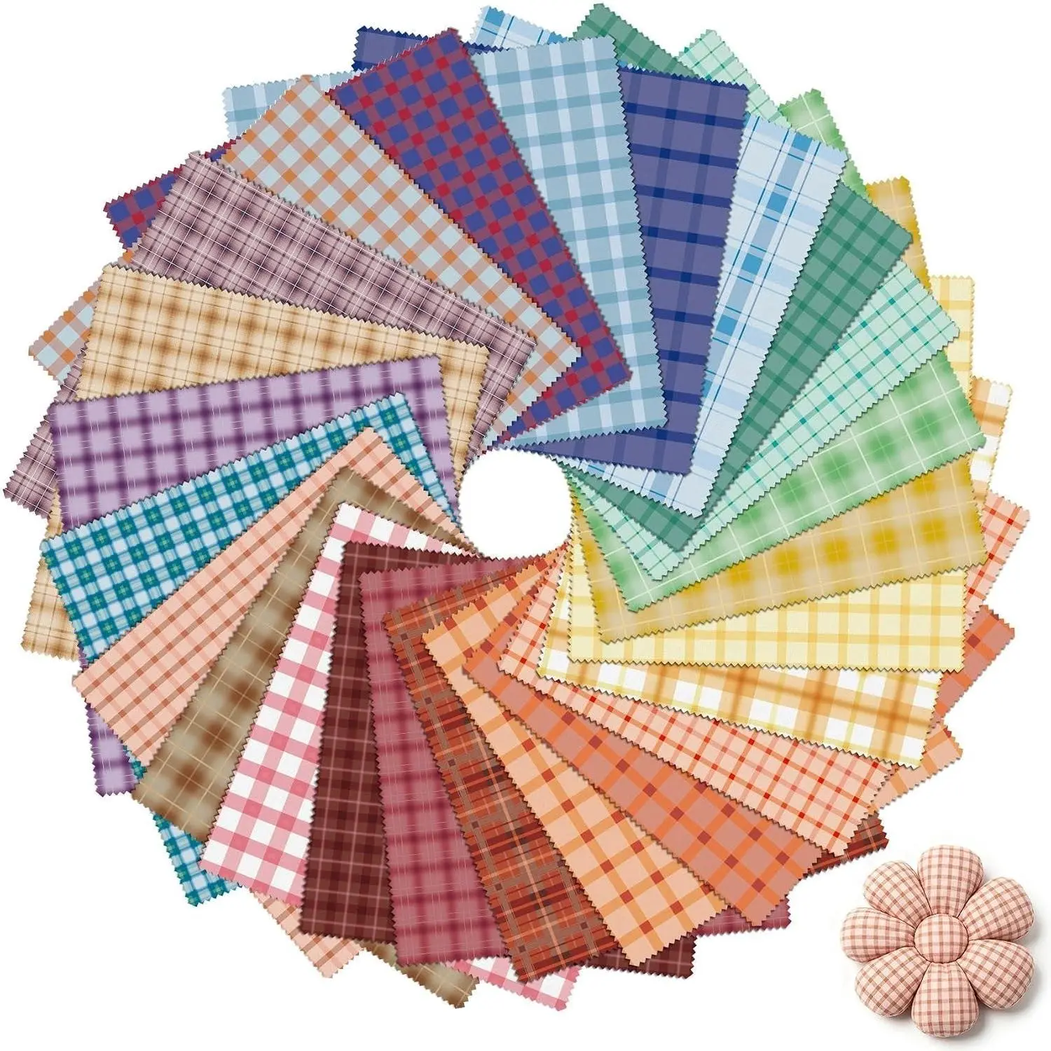 24 Pcs 10''x10'' Quilting Fabric,Poly-Cotton Patterned Sewing Fabric Square 24 Pcs 10''x10'' Quilting Fabric,Poly-Cotton Patterned Sewing Fabric Square