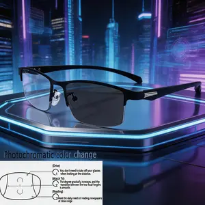 Unisex Photochromic Bifocal Reading Glasses Anti Blue Light UV400 Sports Sunglasses for Fishing Cycling Hiking Driving stylish