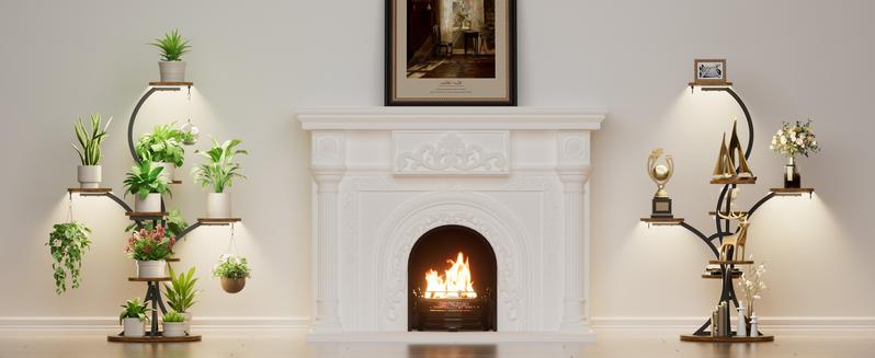 Plant Stand Indoor with Grow Lights - Tree-Shaped Plant Shelf, 7 Tiered Corner Plant Stands for Indoor Plants Multiple, 54" Tall Plant Shelves, Plant Flower Holder Display Rack for Living Room, Patio