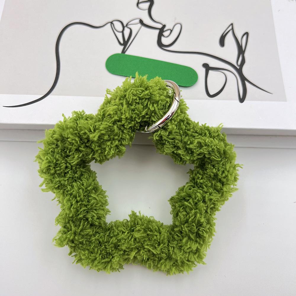 1PC Plush Phone Lanyard, Creative Star Shape Lamb Fleece Wrist Strap, Bag & CCD Camera Charm for Women