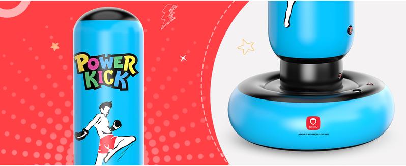 QPAU 66 Inch Inflatable Kids Punching Bag Toy with Boxing Gloves for Ages 6-12 Christmas Gifts for Boys & Girls Ideal for Karate Taekwondo MMA Exercise Strengthening Fun Family Time - Energy