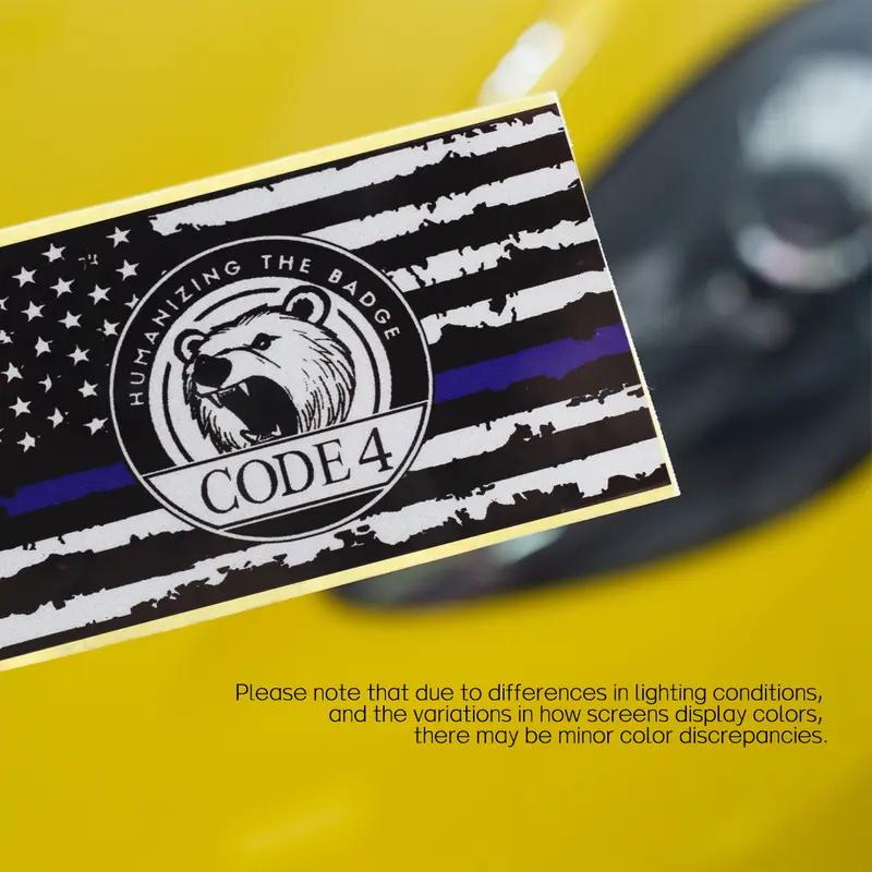 Thin Blue Line Police Sticker Patriotic Car & Laptop Decal Code 4 Humanizing The Badge 5 PCS High-Quality PVC Material Waterproof UV Protection Easy Installation Perfect for Cars Trucks Motorbikes Bumpers Windows Cabinets Walls Laptops Thin Blue Line Police Sticker Patriotic Car & Laptop Decal Code 4 Humanizing The Badge 5 PCS High-Quality PVC Material Waterproof UV Protection Easy Installation Perfect for Cars Trucks Motorbikes Bumpers Windows Cabinets Walls Laptops