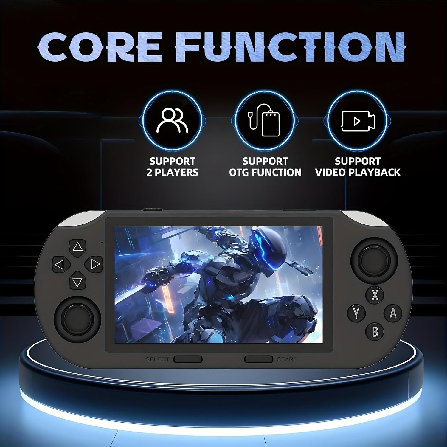 Portable Retro Handheld Gaming Console, 4.5-Inch IPS Screen, 3000mah Battery, Mp4 & E-Reader, Multi-Functional, Gift for Adults & Teens