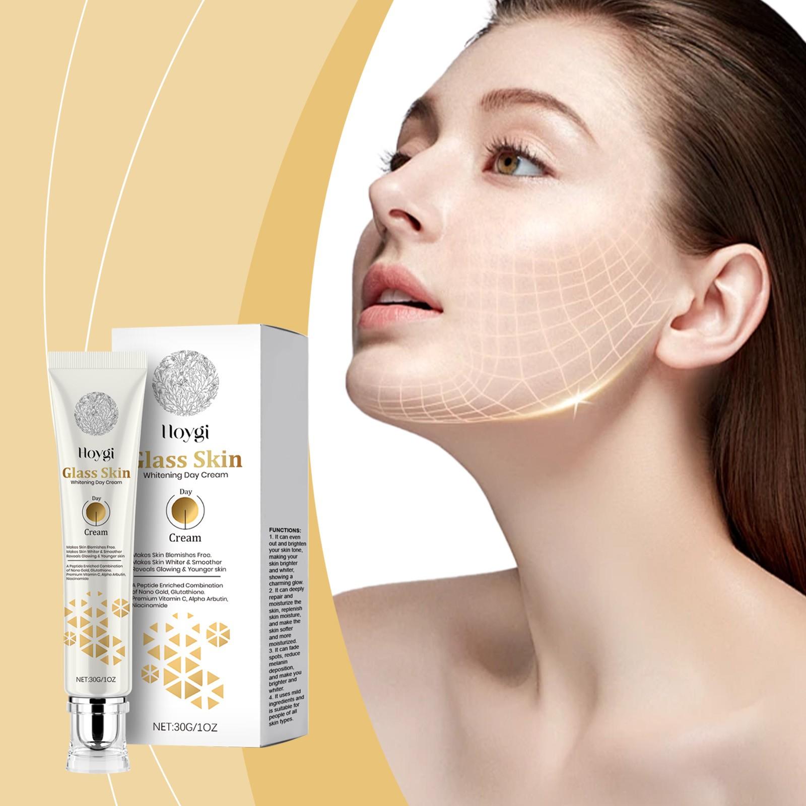 HOYGI Brightening & Whitening Face Cream | Fade Spots, Hydrate & Even Skin Tone | Gentle Ingredients for Sensitive Skin