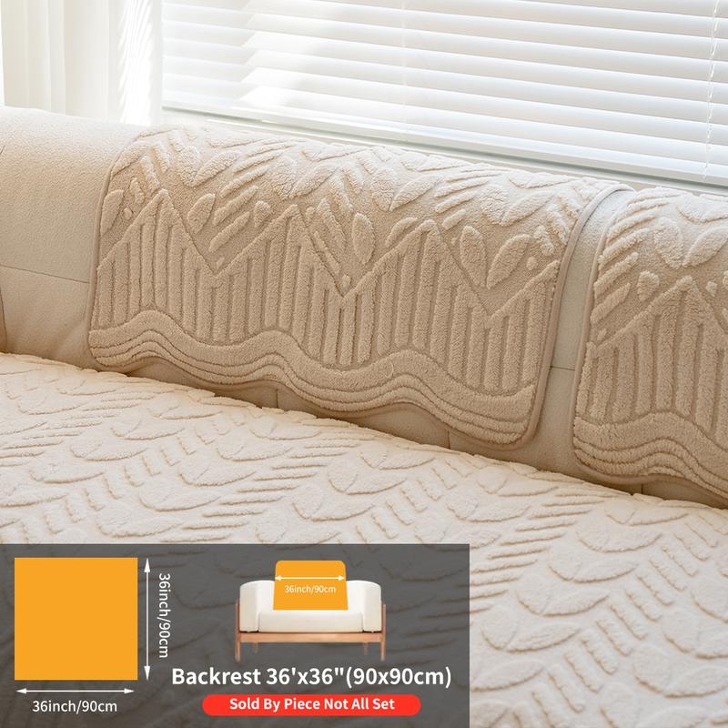 Modern Style Pet-Friendly Sofa Cover, Soft Sofa Protector, Anti-Slip Dustproof Cat Scratch Protection, Cotton Velvet Cushion Pad