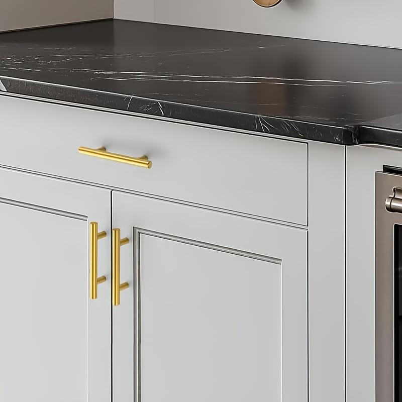 8pcs Gold Stainless Steel Durable Handles - Length 150mm, Suitable for Cabinets, Drawers, Cabinet Doors, Screws Included. Exquisite Christmalloween Gift