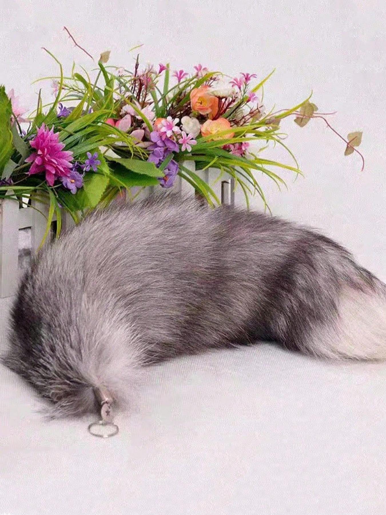 Cute Plush Tail Keychain, Keychains Cute, Keyring, Animal Key Ring Pendant, Unisex Gift, All-Season Accessory, Random Color, Perfect for Bags & Gifts