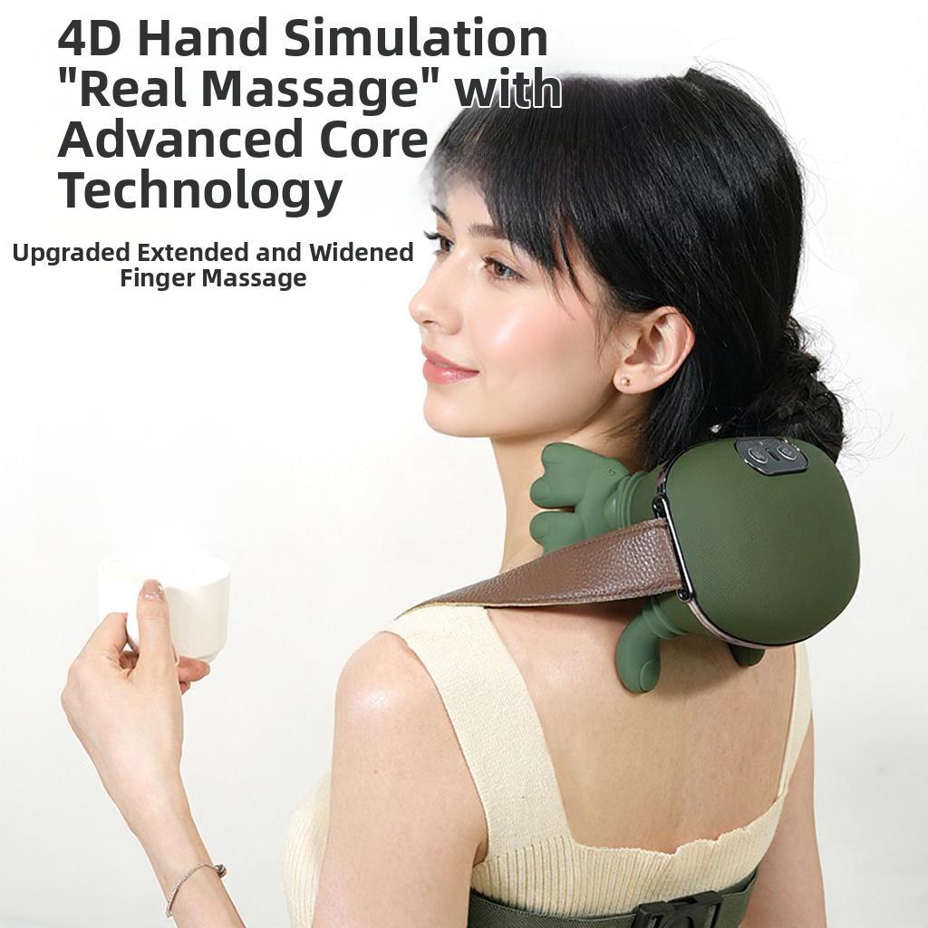 SUNDAY MIRTH Bionic hand heating massage device, used for deep tissue pain relief, wireless portable electric finger pressure 4D kneading massage, designed to simulate the human hand, suitable for neck/shoulder/hand/leg massage, ideal item for home massag