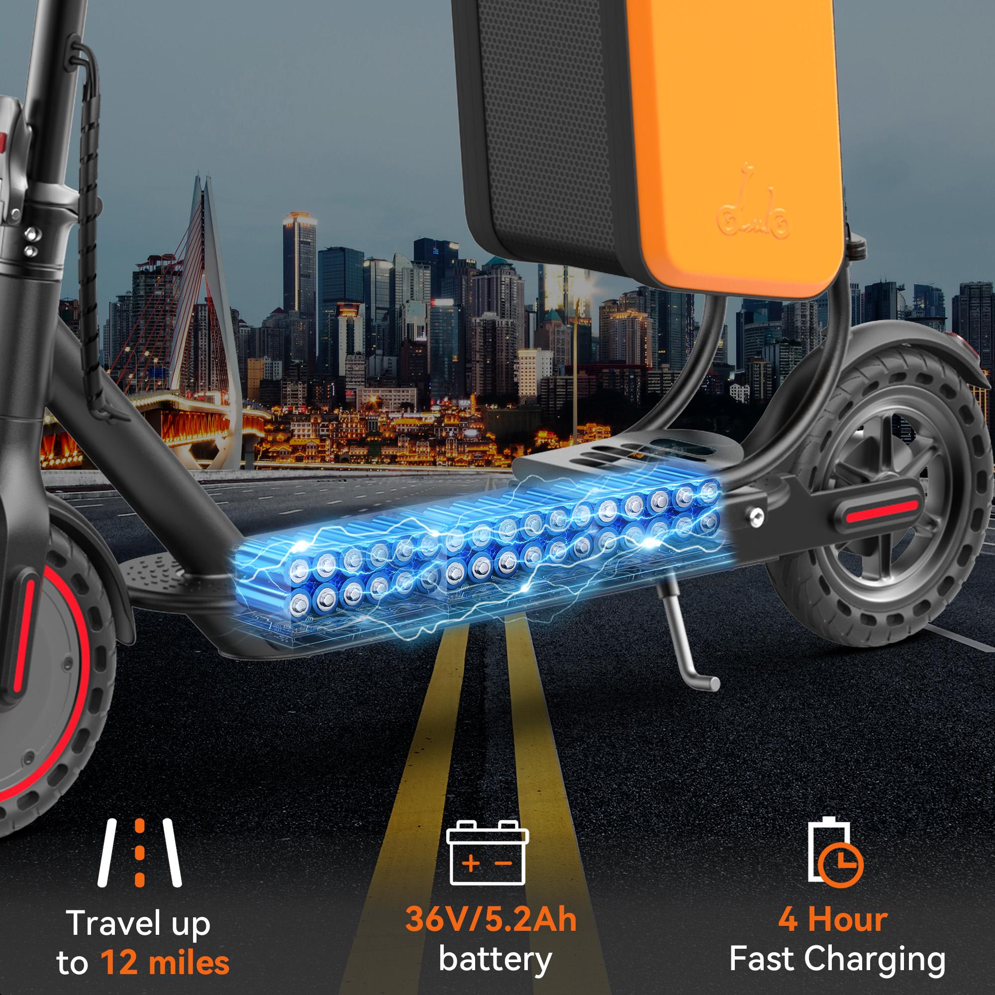 Electric Scooter for Adults – 19 MPH Top Speed, 350W Motor, Foldable Commuter Scooter with App Control, Seat and Bag