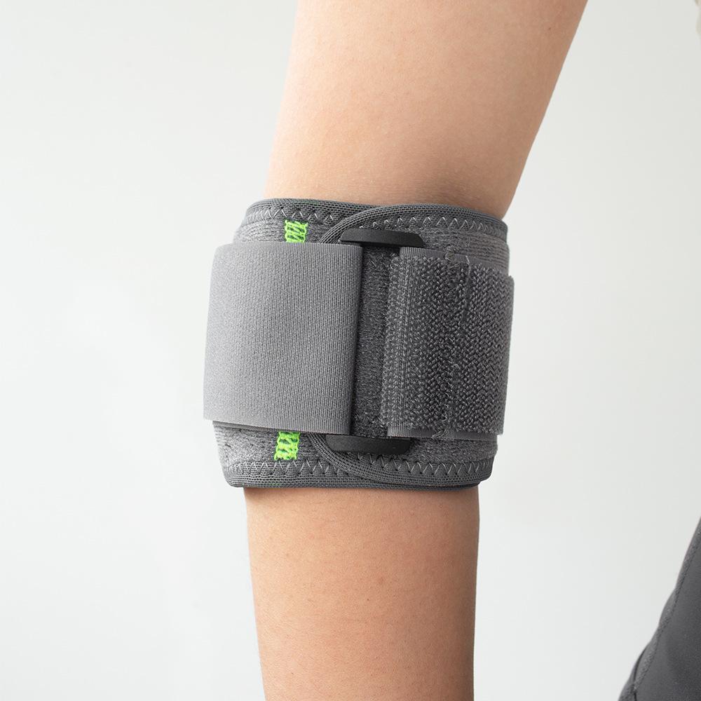 Elbow protector with summer strap and compression support for badminton, volleyball, sports, anti-collision, bench press, and fitness