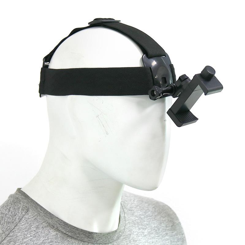 Sports Head Strap Mount for Smartphone & Action Camera - Adjustable Headband with Universal Phone Clip, 1/4" Screw Adapter, First-Person View Bracket for Running, Cycling, Hiking & POV Filming