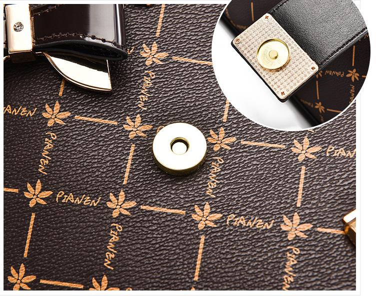 Light Gray Diamond Patterned Handbag, Black Leather Handle, Metal Square Buckle, Bow Decoration, Fashionable Commuter Women's Bag kelly Detachable Strap PU Baguette